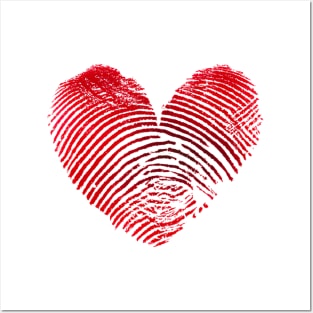 Fingerprint Heart Posters and Art